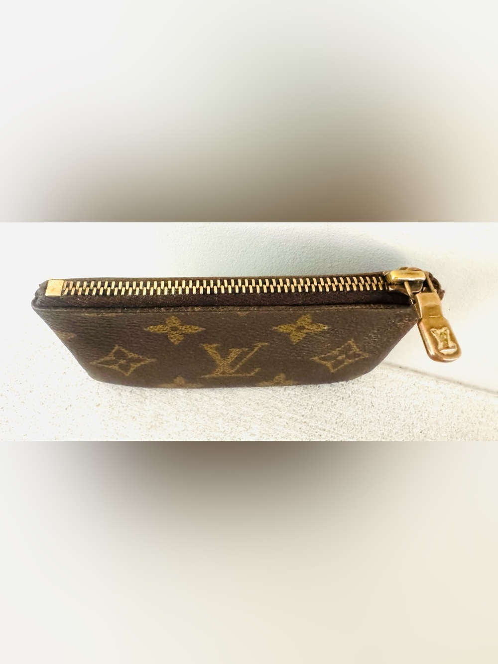 LOUIS VUITTON Monogram Key Pouch Coin Purse Card Holder Vintage France - Picture 3 of 9